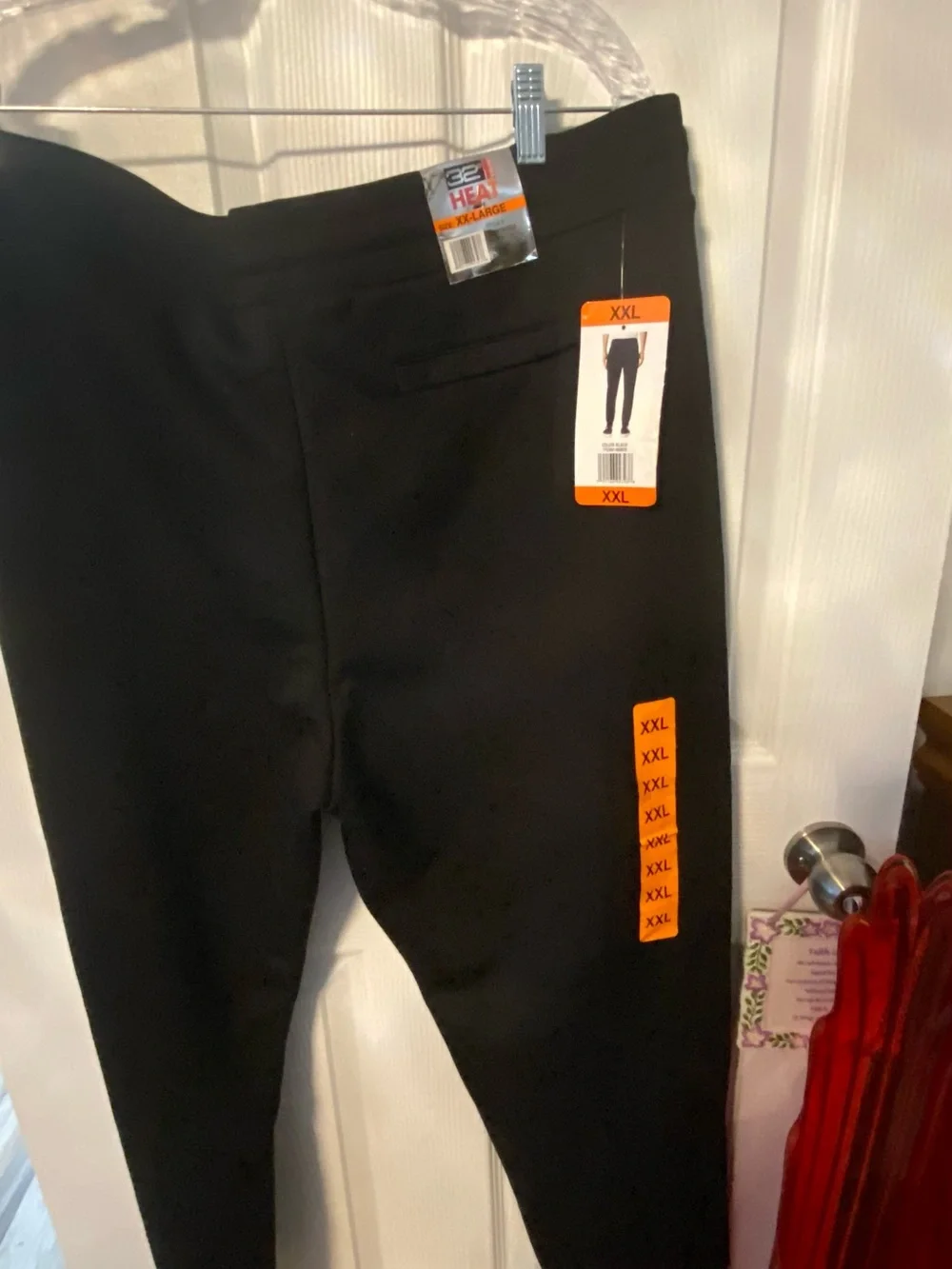 32 Degrees Black Men's Jogger Sweatpants with Drawstring Waist